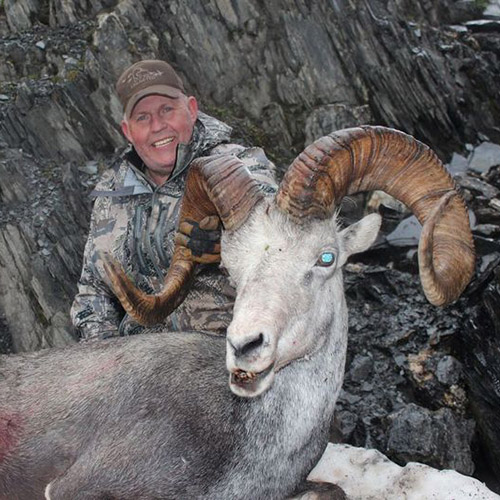 Kevin. Kehoe with a Stone's sheep